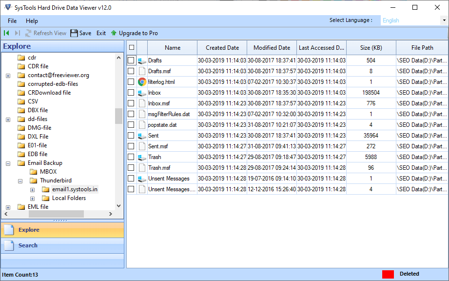 Formatted Hard Drive Reader