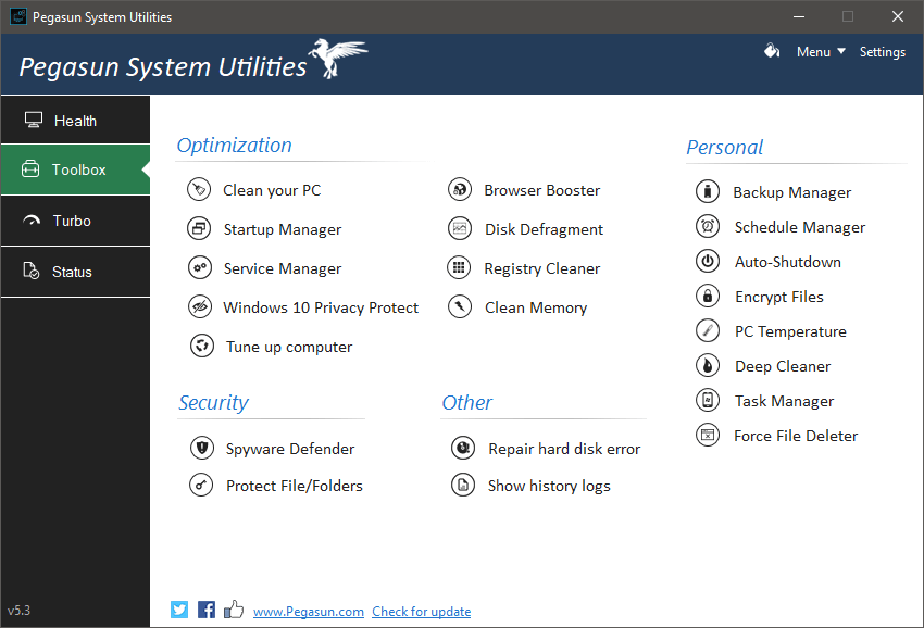 Pegasun System Utilities