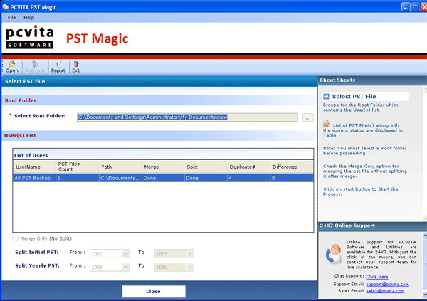 PST Split & Merge