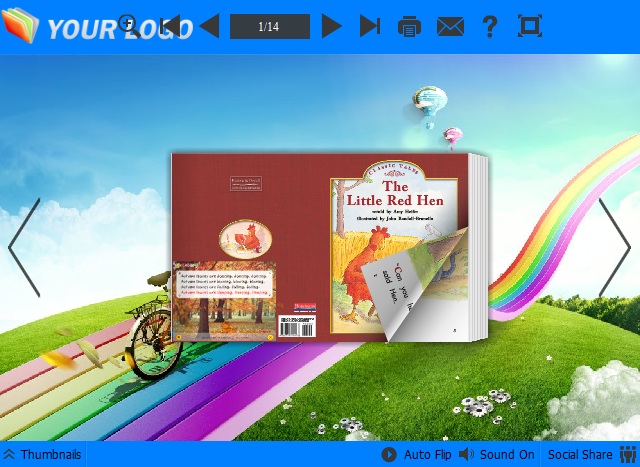 Rainbow Theme for Flipping PDF Book Pro