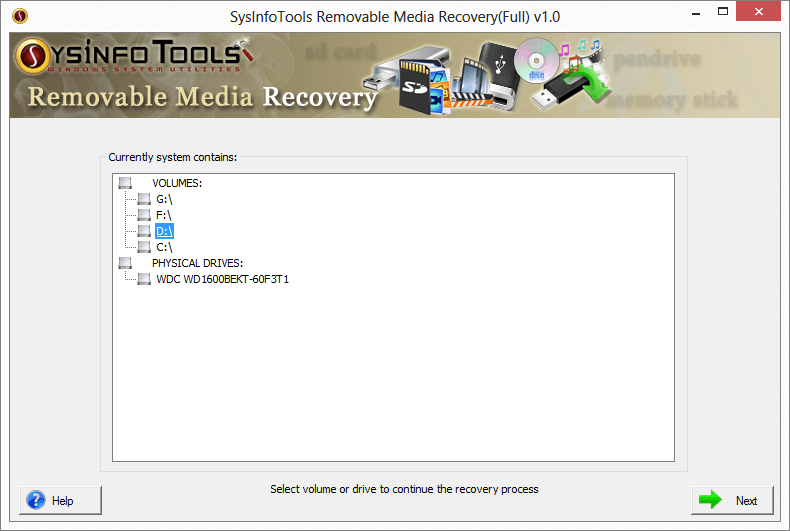 Removable Media Data Recovery