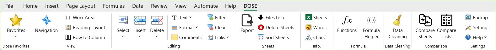 Dose for Excel