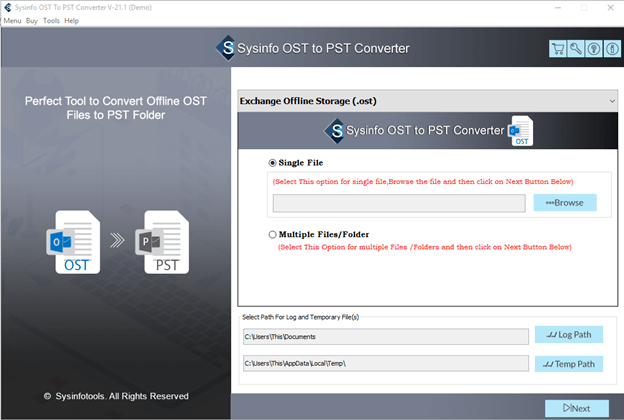 SysInfoTools OST to PST Converter Tool