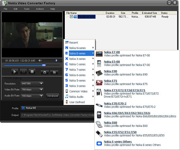 Free Nokia Video Converter Factory