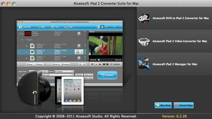 Aiseesoft iPad 2 Converter Suite for Mac