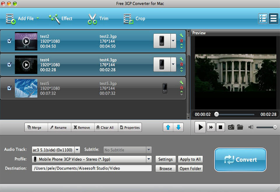 Free 3GP Converter for Mac