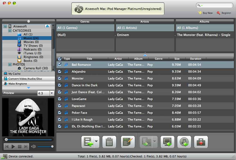 Aiseesoft Mac iPod Manager Platinum