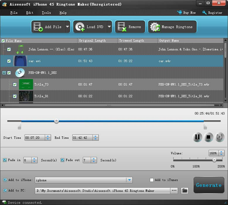 Aiseesoft iPhone 4S Ringtone Maker