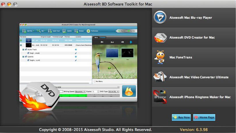 Aiseesoft BD Software Toolkit for Mac