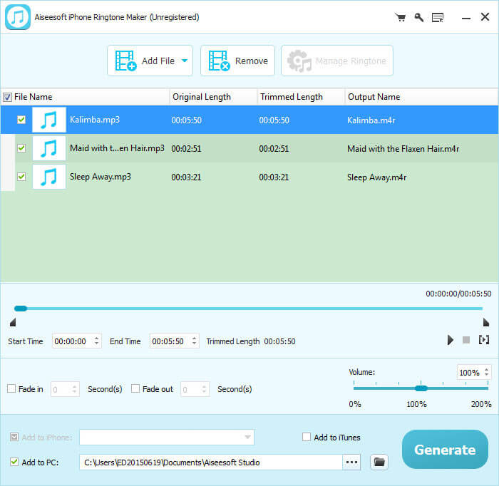 Aiseesoft iPhone Ringtone Maker