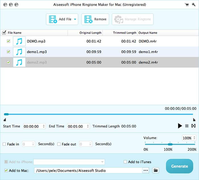 Aiseesoft iPhone Ringtone Maker for Mac