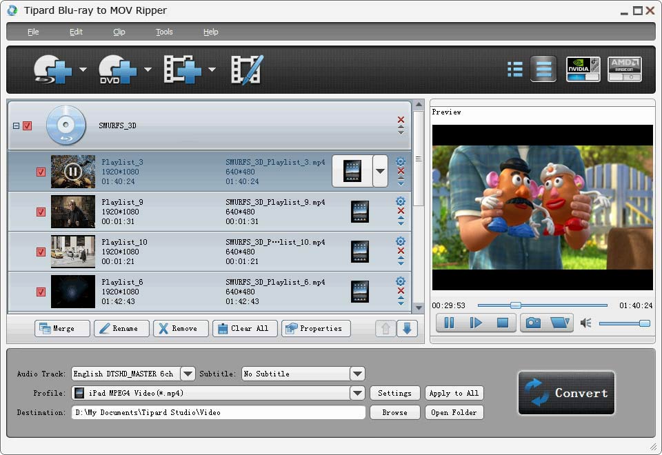 Tipard Blu-ray to MOV Ripper