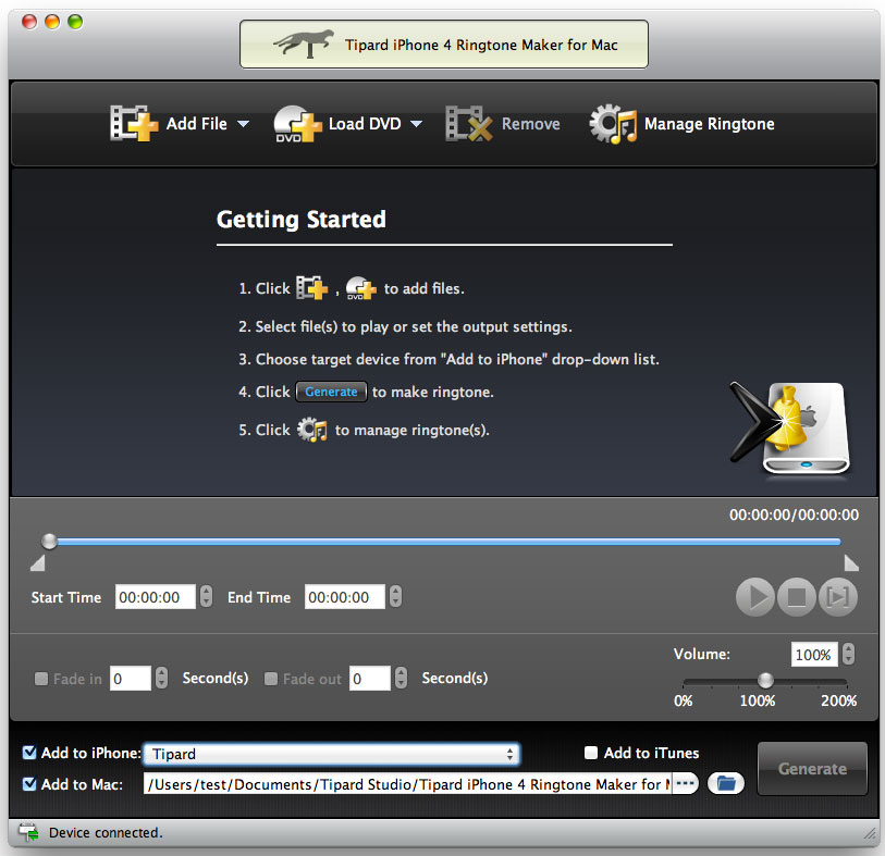 Tipard iPhone 4G Ringtone Maker for Mac