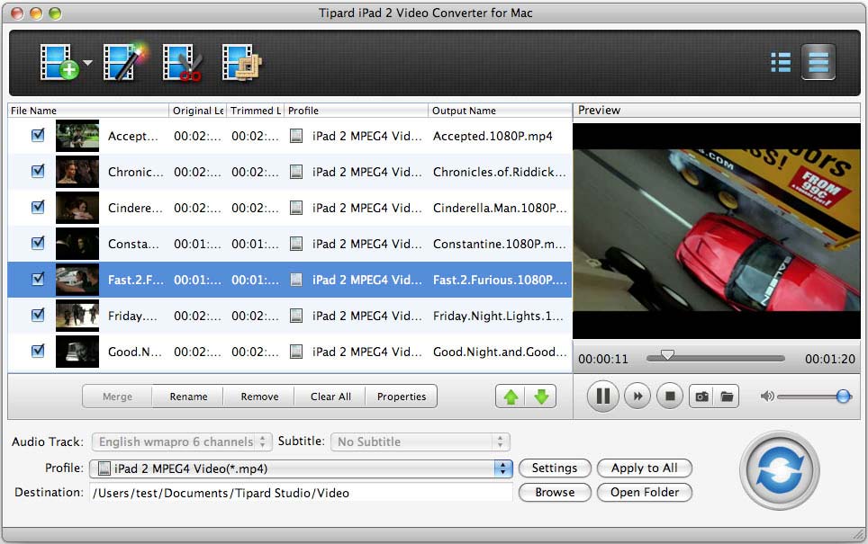 Tipard iPad 2 Video Converter for Mac