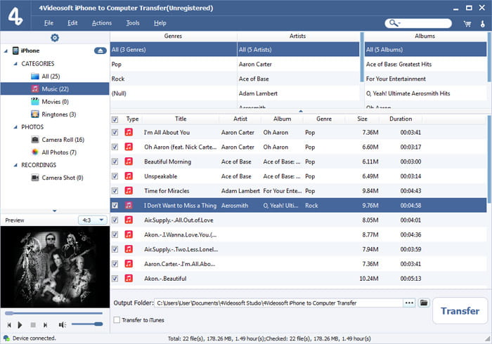 4Videosoft iPhone to Computer Transfer