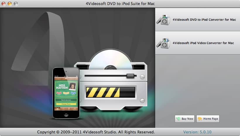 4Videosoft DVD to iPod Suite for Mac