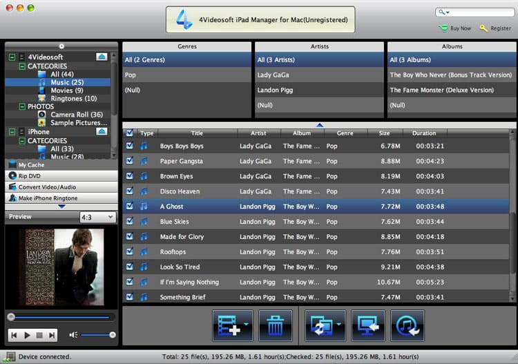 4Videosoft iPad Manager for Mac