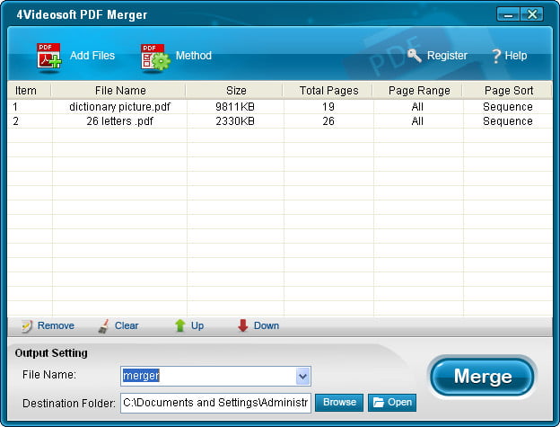 4Videosoft PDF Merger