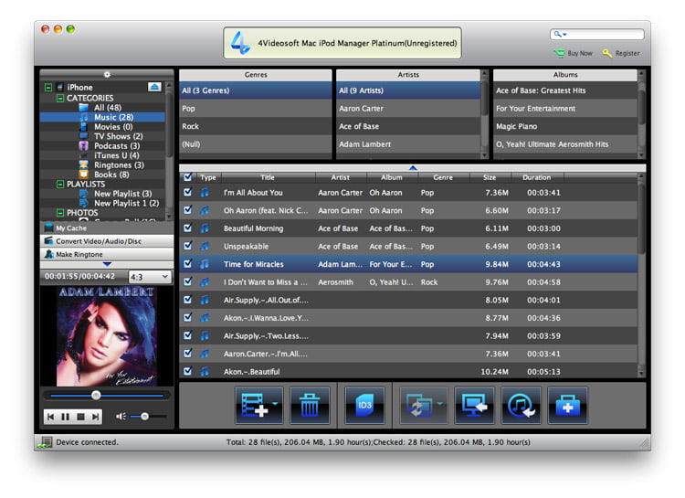 4Videosoft Mac iPod Manager Platinum