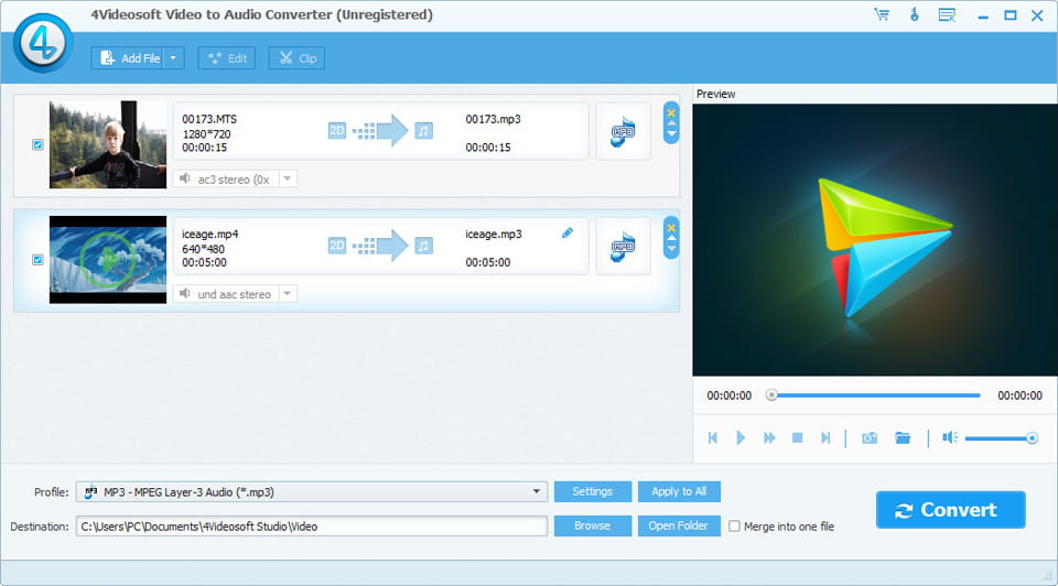 4Videosoft Video to Audio Converter