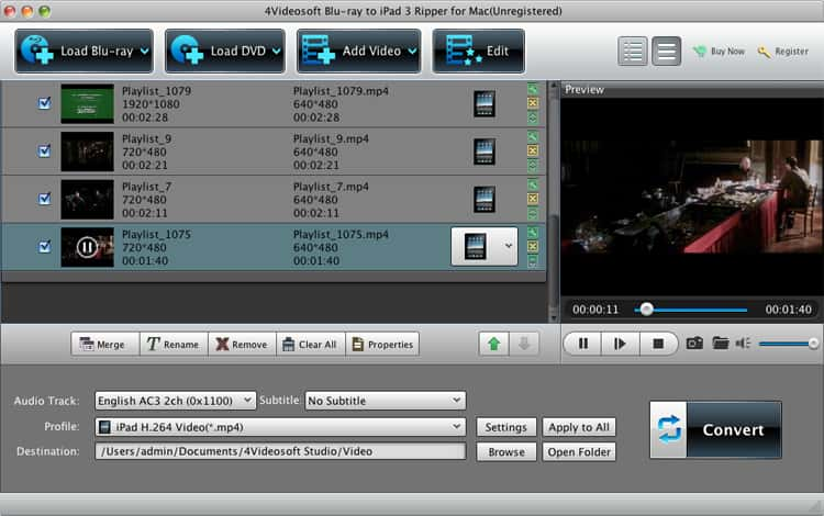 4Videosoft Mac Blu-ray to iPad 3 Ripper
