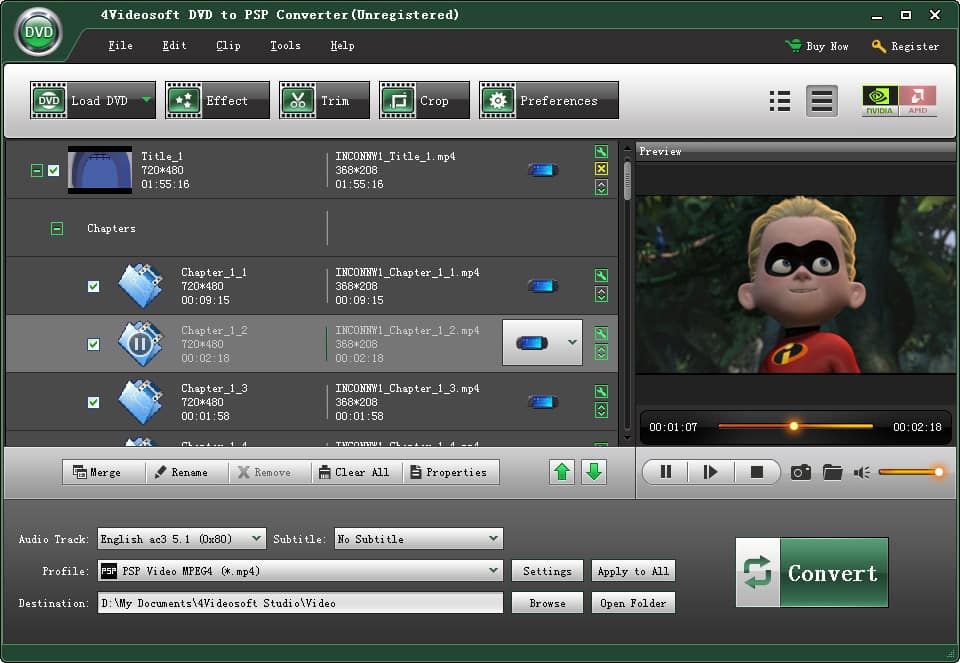 4Videosoft DVD to PSP Converter