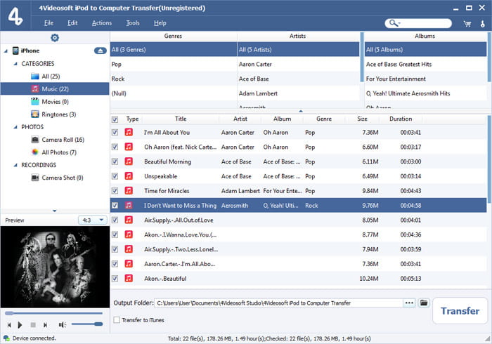 4Videosoft iPod to Computer Transfer