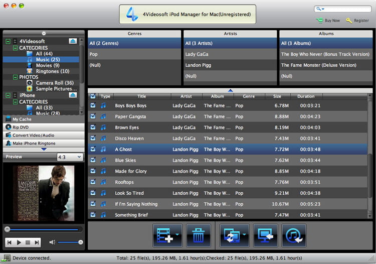 4Videosoft iPod Manager for Mac