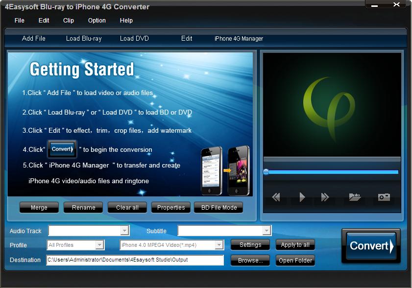 4Easysoft Blu-ray to iPhone 4G Converter