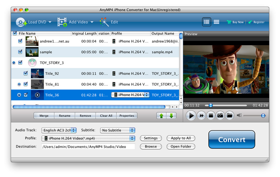 AnyMP4 iPhone Converter for Mac