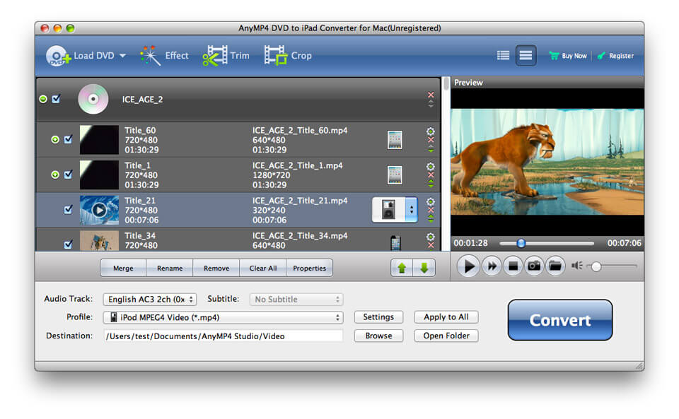 AnyMP4 DVD to iPad Converter for Mac