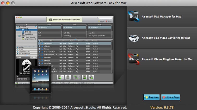 Aiseesoft iPad Software Pack for Mac