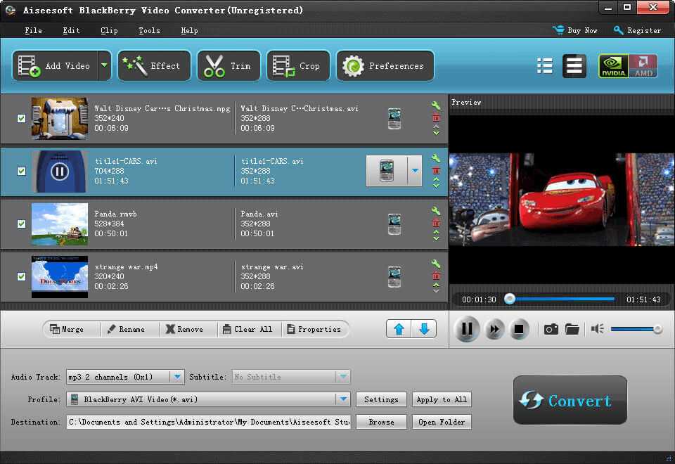 Aiseesoft BlackBerry Video Converter