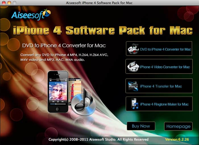 Aiseesoft iPhone 4 Software Pack for Mac