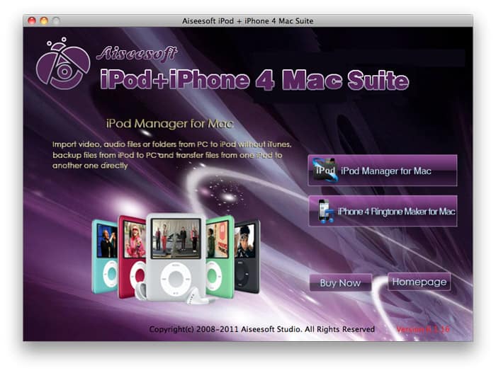 Aiseesoft iPod + iPhone 4 Mac Suite