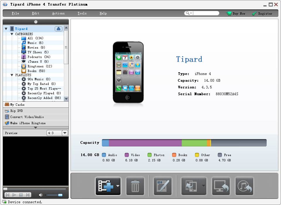 Tipard iPhone 4 Transfer Platinum