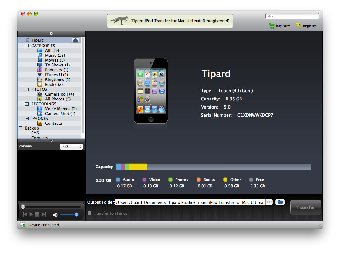 Tipard iPod Transfer for Mac Ultimate