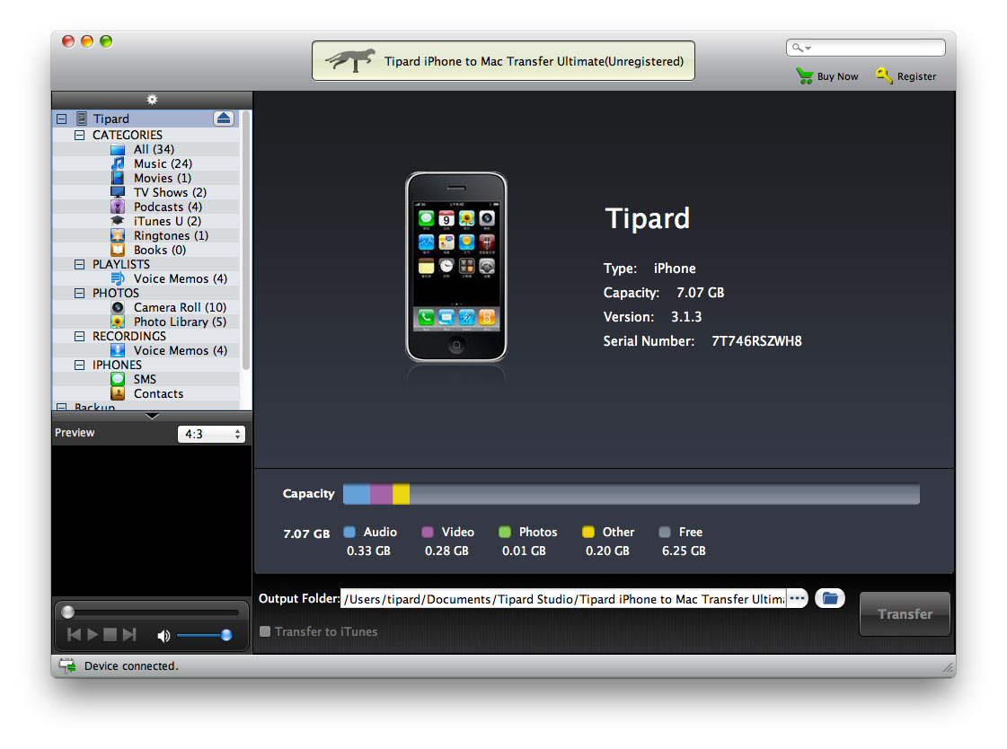 Tipard iPhone to Mac Transfer Ultimate