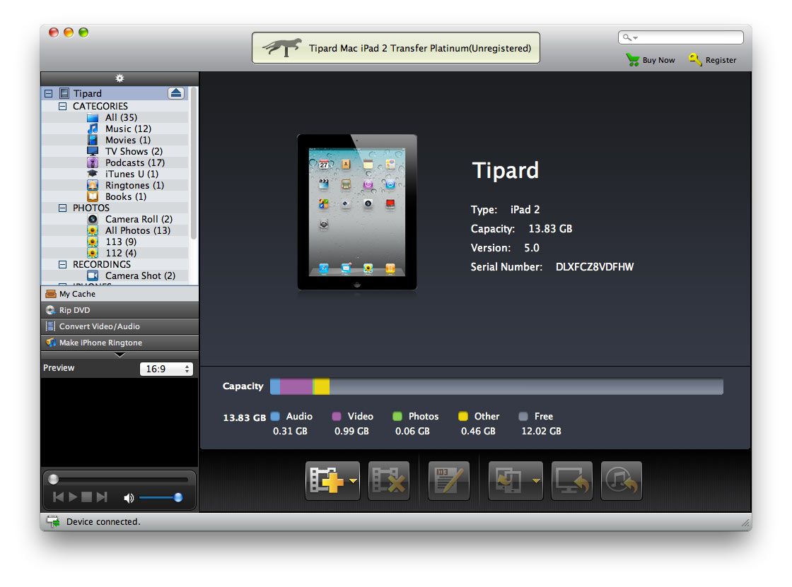 Tipard Mac iPad 2 Transfer Platinum