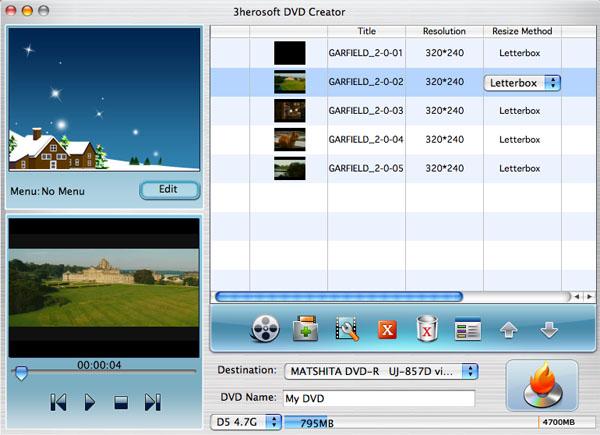 3herosoft DVD Creator for Mac