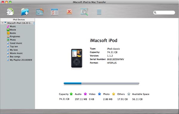 iMacsoft iPod to Mac Transfer