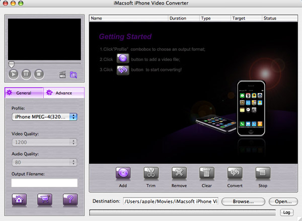 iMacsoft iPhone Video Converter for Mac