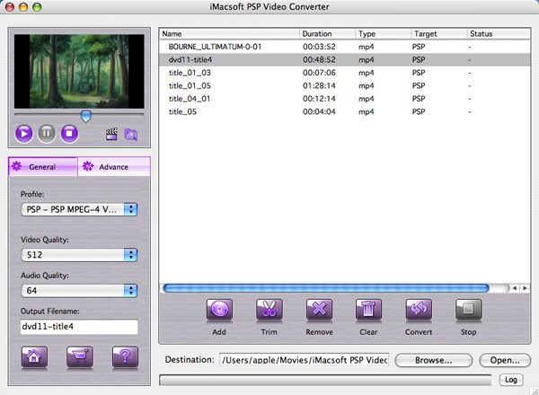 iMacsoft PSP Video Converter for Mac