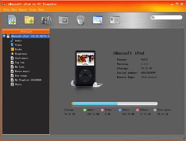 iMacsoft iPod to PC Transfer