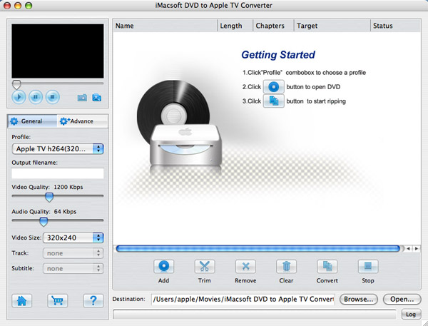 iMacsoft DVD to Apple TV Converter for Mac