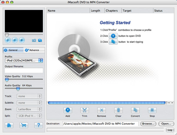 iMacsoft DVD to MP4 Converter for Mac