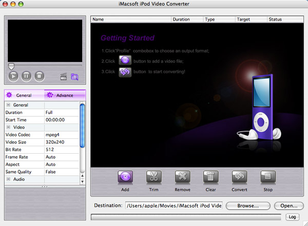 iMacsoft iPod Video Converter for Mac