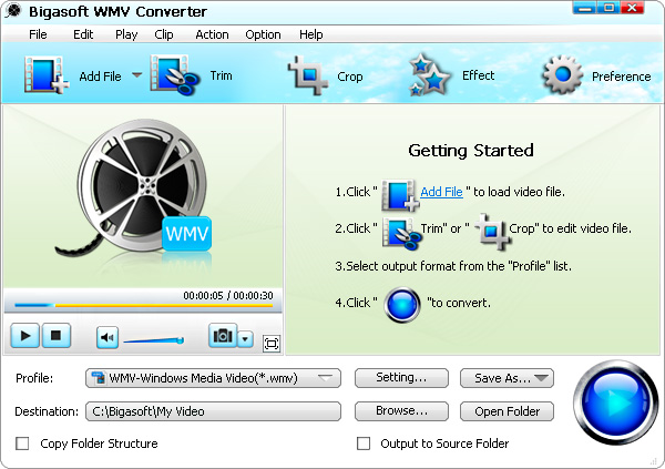 Bigasoft WMV Converter