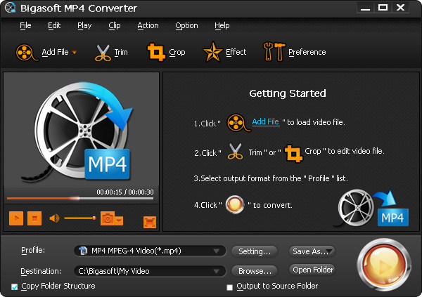 Bigasoft MP4 Converter