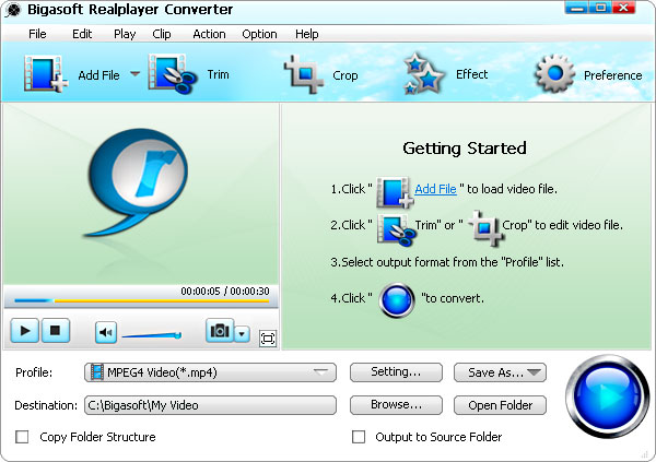 Bigasoft RealPlayer Converter